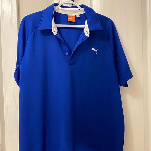 Men’s Blue Puma Golf Shirt SIZE:L - Picture 1 of 3